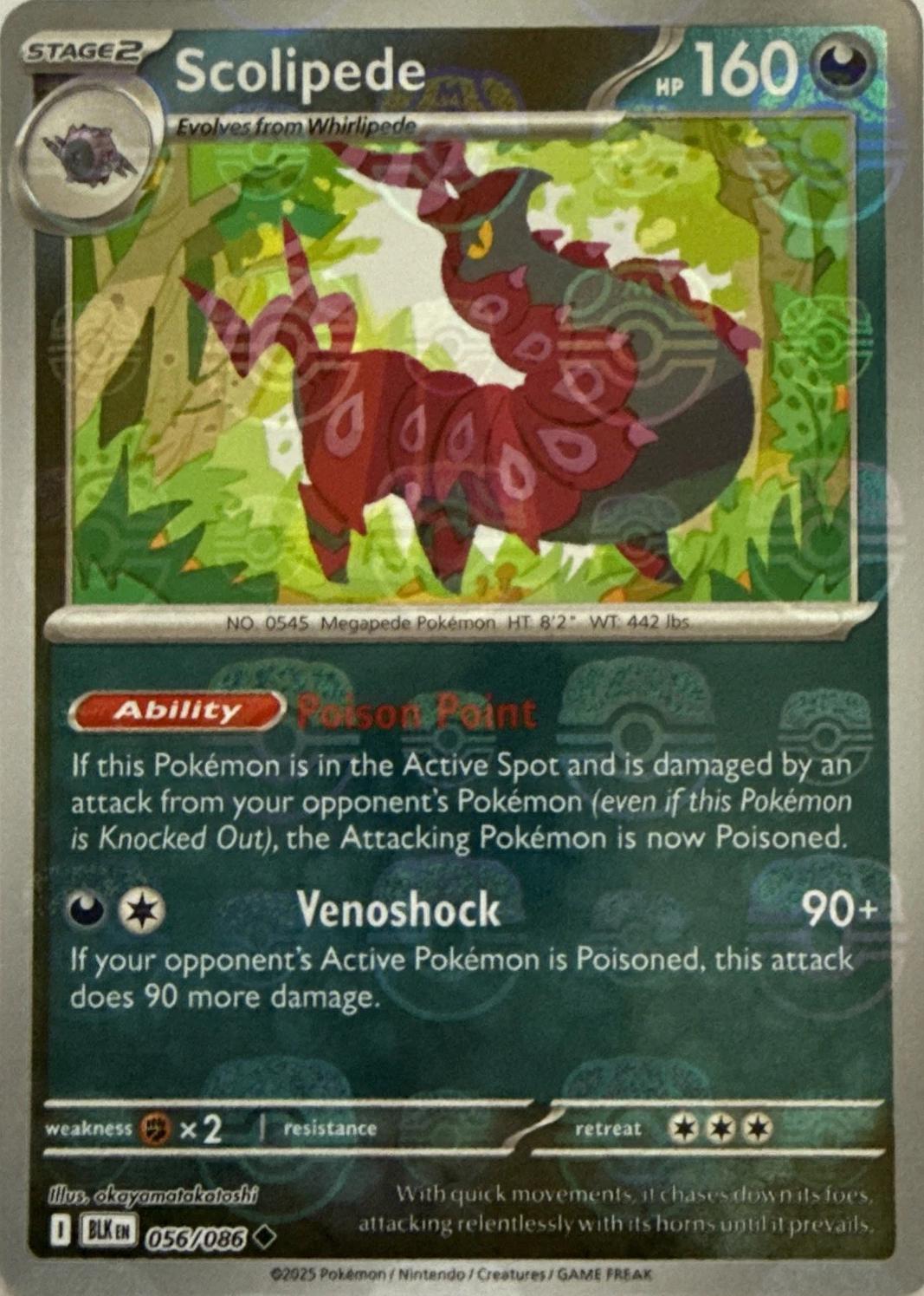 Black Bolt Scolipede [Master-Ball] Pokémon card